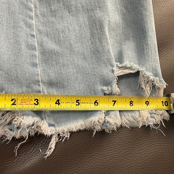 Arula A Beautiful Soul Raw Hem Flare Jeans Stretch Indie Grunge Light Wash 12 - Picture 11 of 16